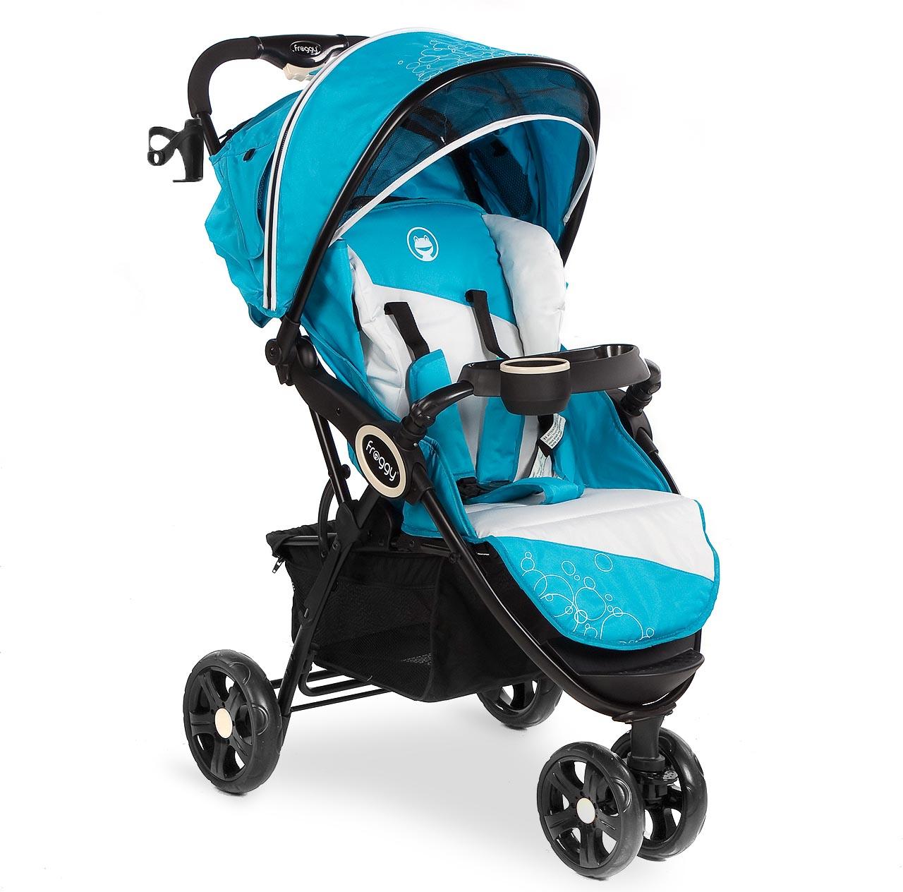 BAKAJI Passeggino Easy Ultra Leggero Con Chiusura Facilitata Portata Massima 15 Kg, Schienale Reclinabile Con Cintura Di Sicurezza A 5 Punti, Pieghevole Con Una Mano, Salvaspazio (Blu - 2