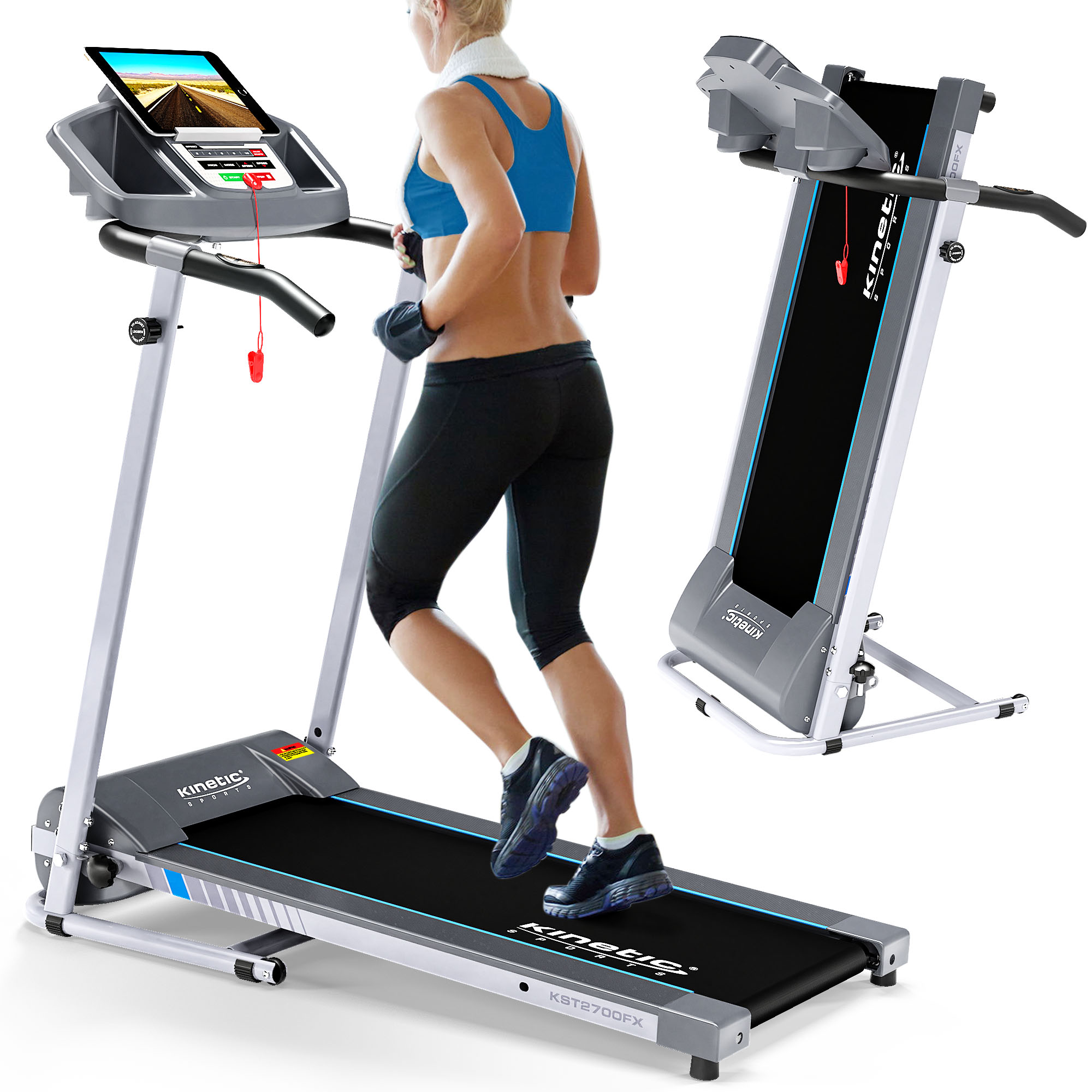 Laufband elektrisch 12 km/h LCD Display Puls Fitness Heimtrainer klappbar 125 kg