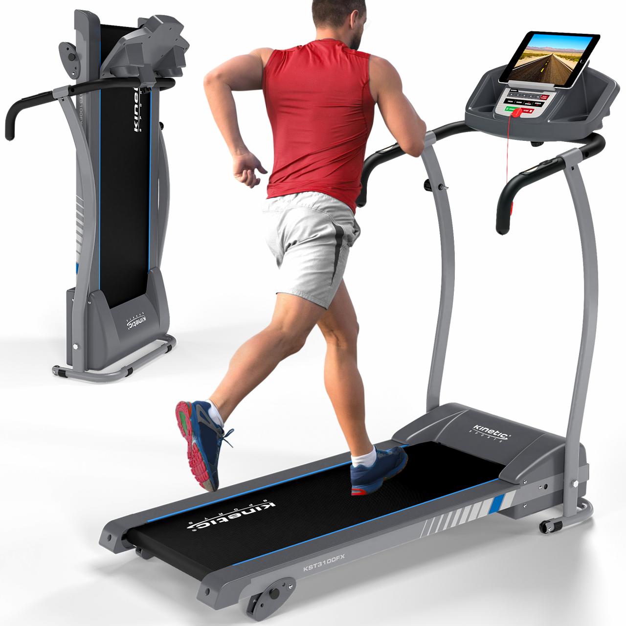 Laufband elektrisch klappbar 10 km/h LCD Display Puls Fitness Heimtrainer 100 kg 