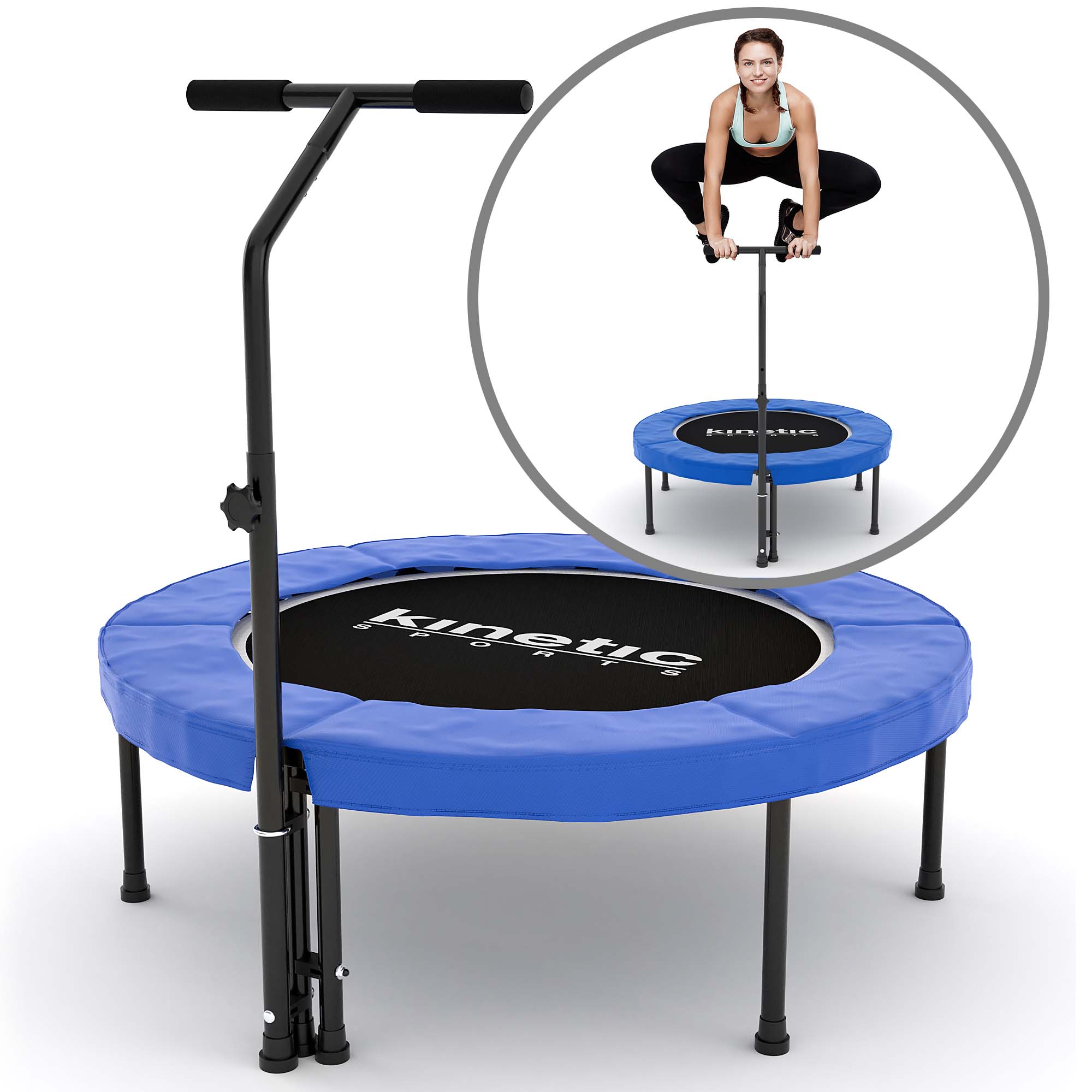 Trampolin Kinder, 91cm Minitrampolin Mit Verstellba Produktbild-Vorschau 4